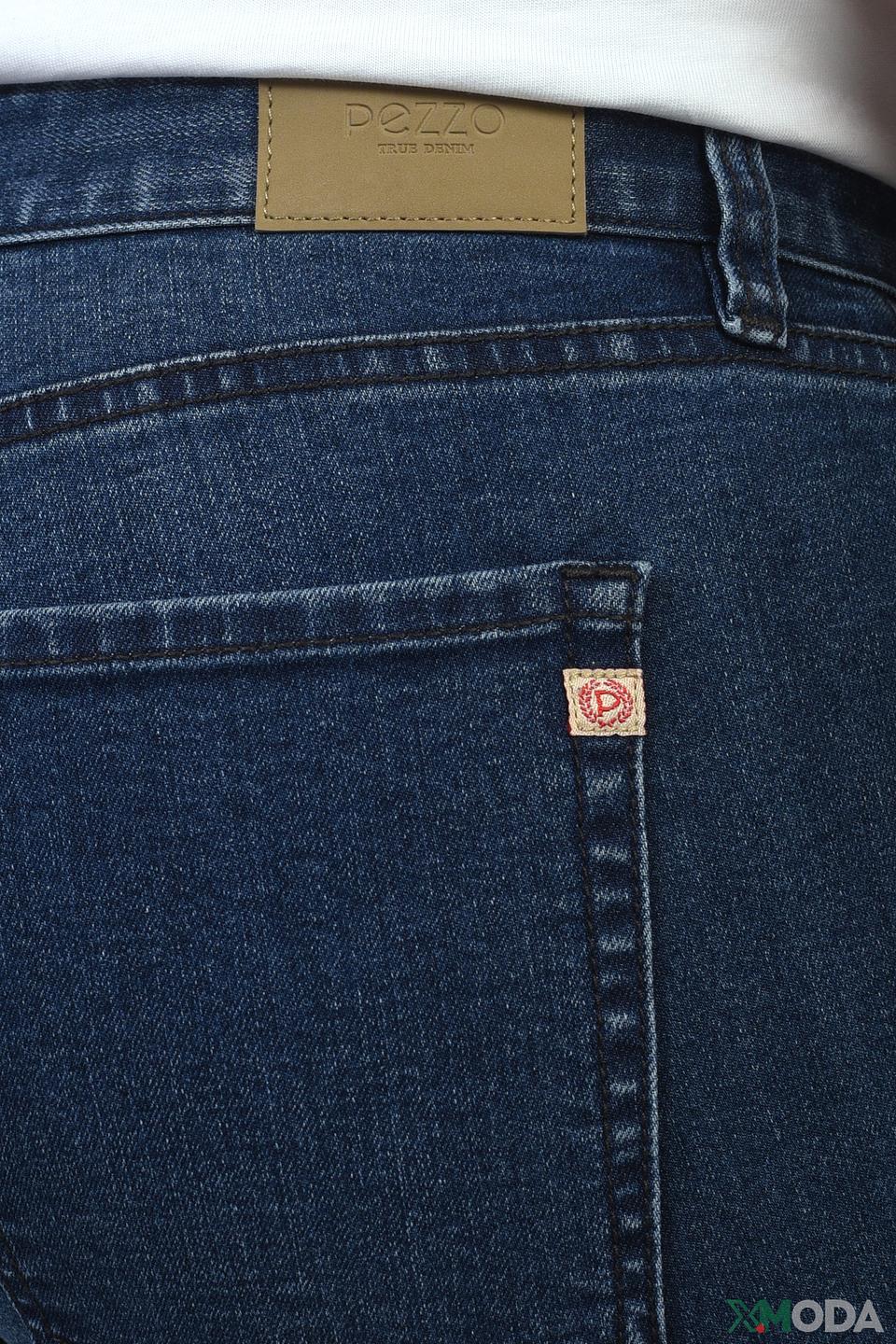 Джинсы Pezzo синие с лейблом и ярлычком