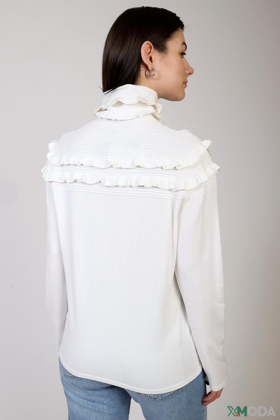 Водолазка Pezzo с рюшами белый