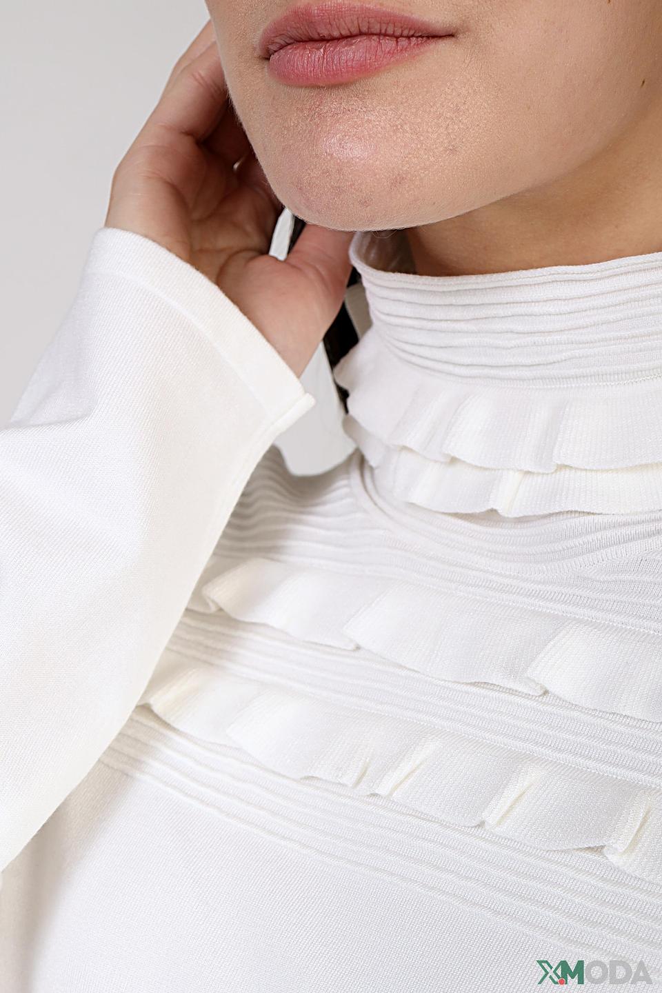 Водолазка Pezzo с рюшами белый