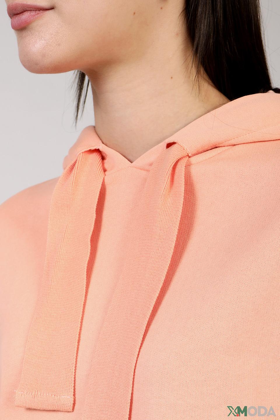 Пуловер Rich and Royal с рюшами персиковый