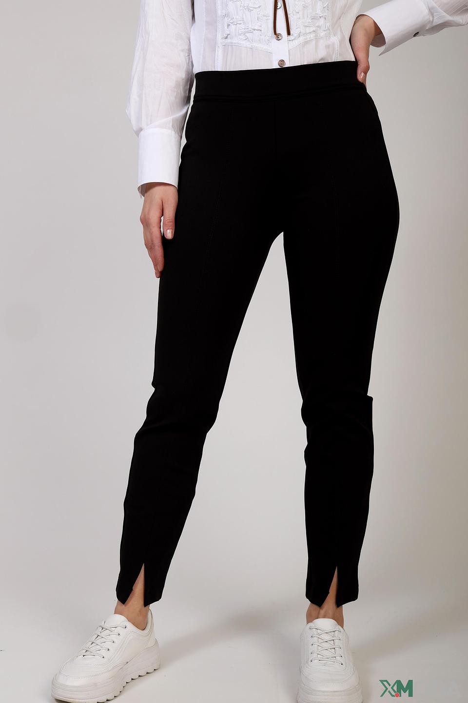 Брюки Oui чёрные с разрезами