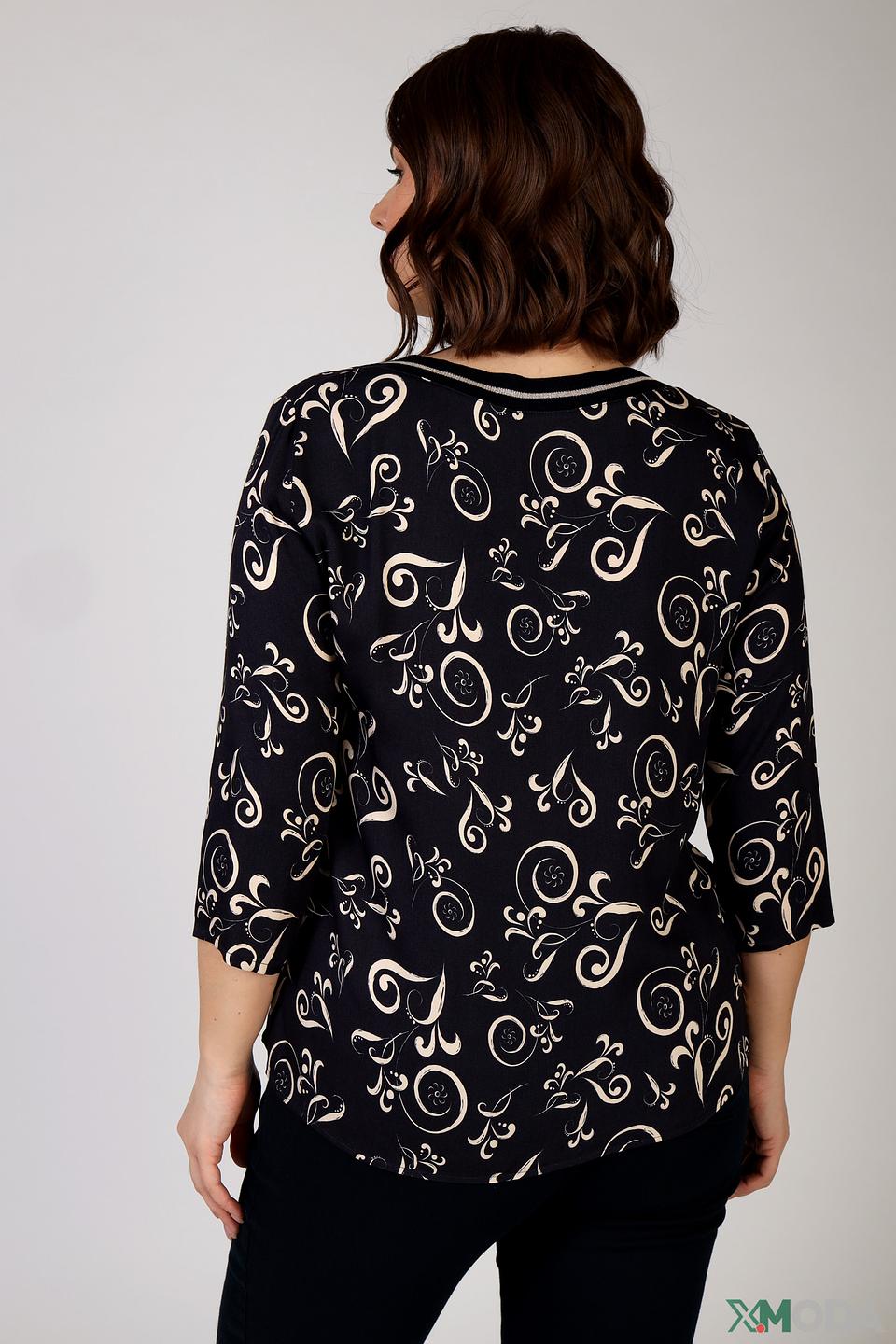Блуза Eugen Klein с узором чёрная