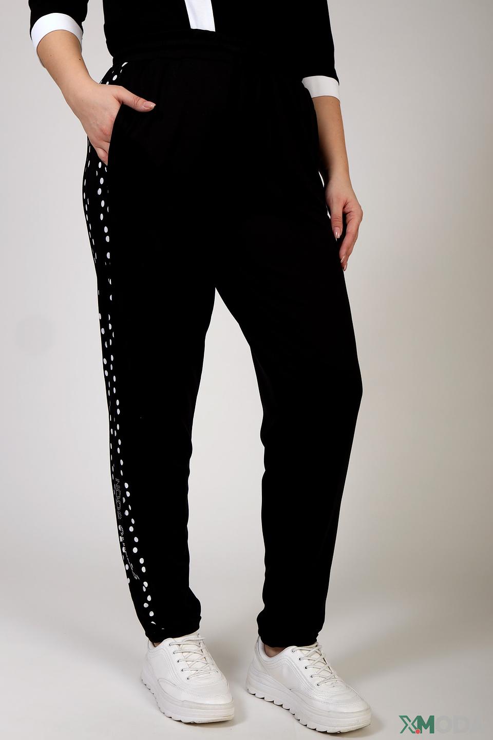 Брюки Doris Streich в горошек чёрные