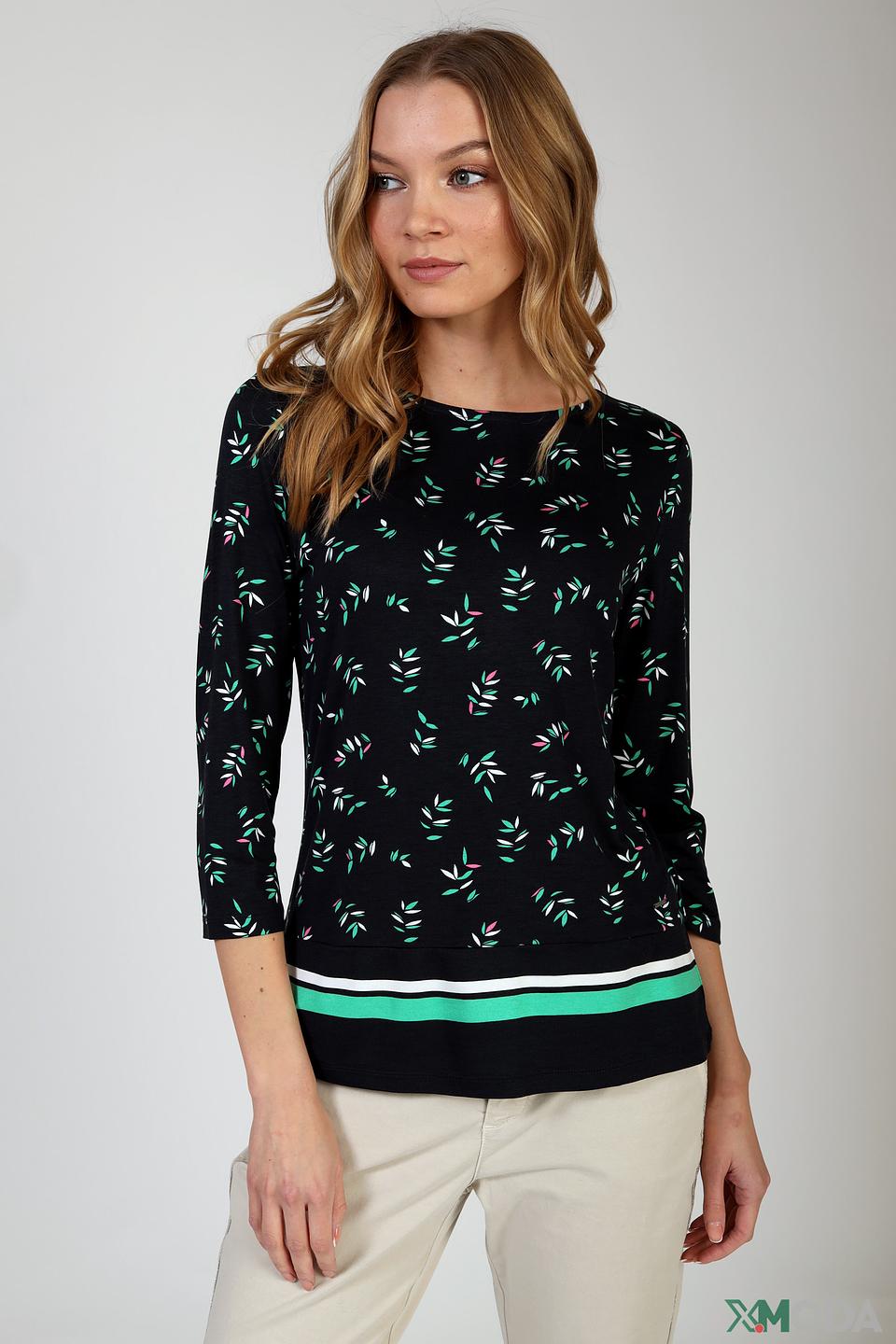 Блуза Taifun с принтом и полоской