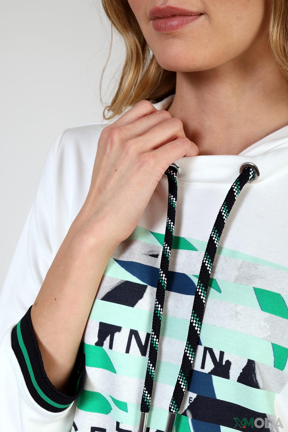 Пуловер Taifun с принтом белый