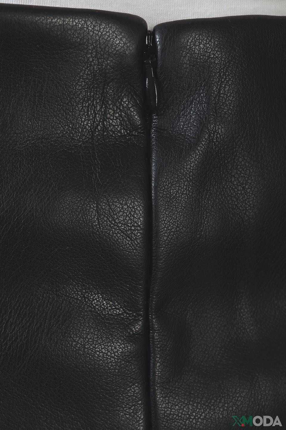 Юбка Oui из экокожи чёрная