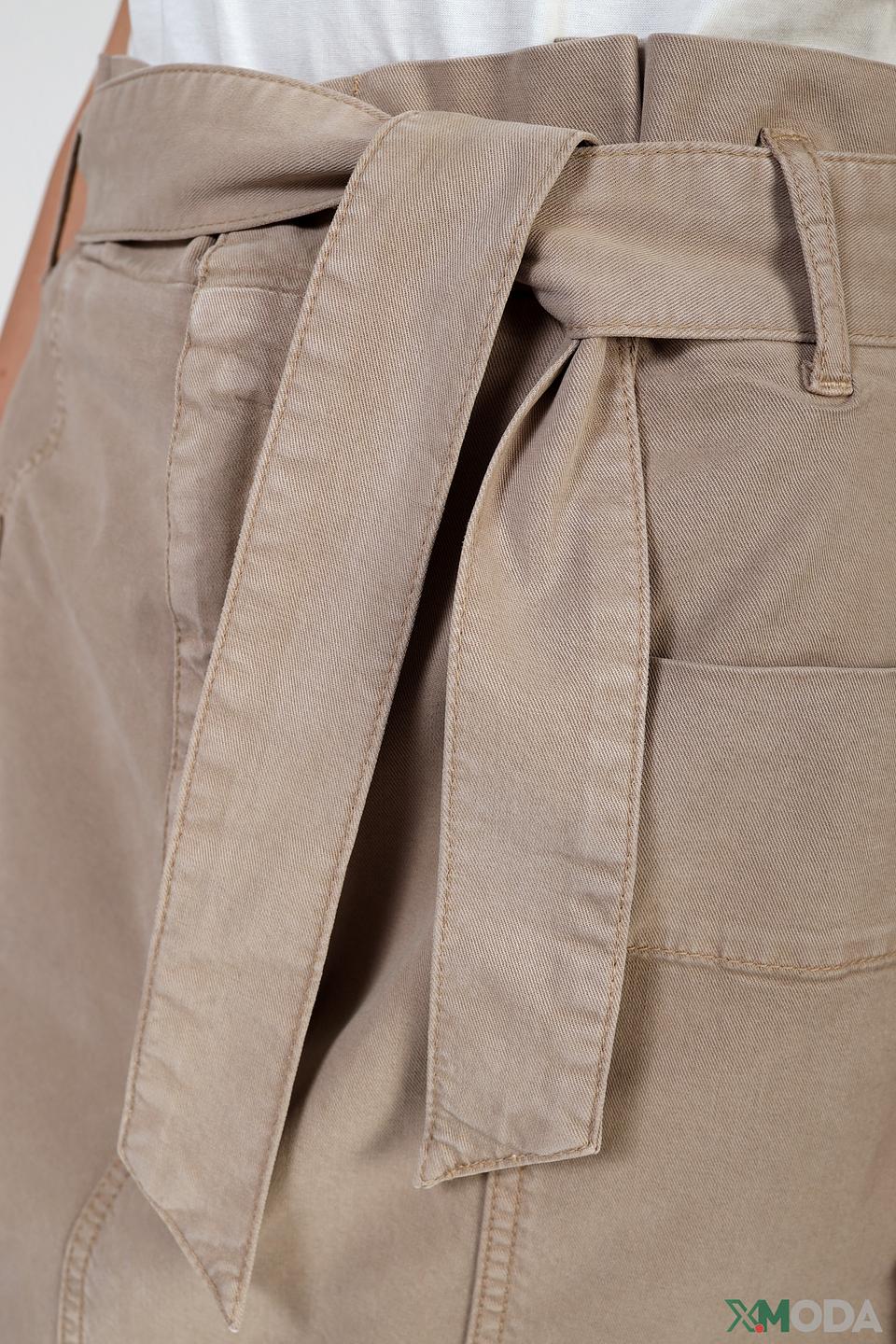 Юбка Oui бежевая с поясом