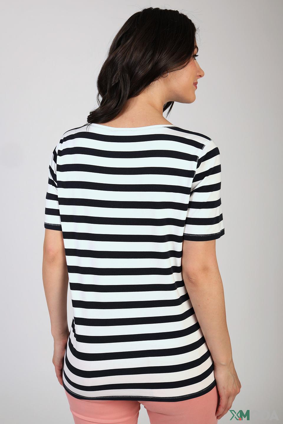 Футболка Tuzzi в полоску с принтом