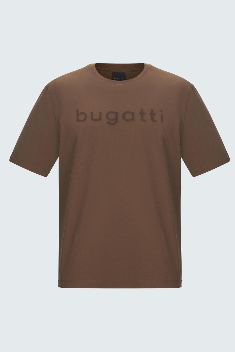 Коричневая футболка Bugatti с логотипом