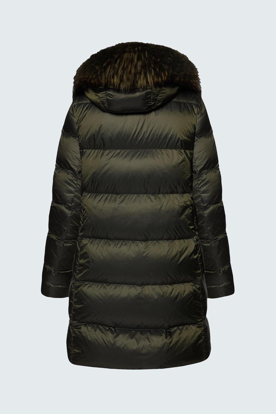 Оливковая стеганая куртка Betty Barclay outdoor с капюшоном