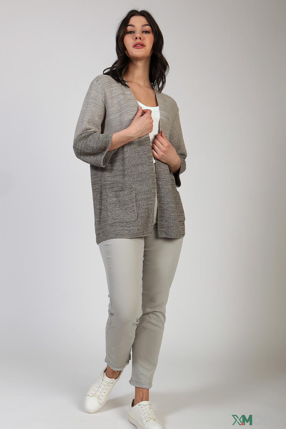 Жакет Olsen вязаный серый