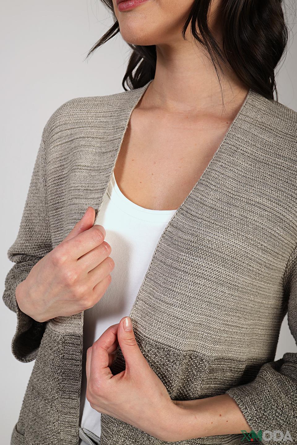 Жакет Olsen вязаный серый