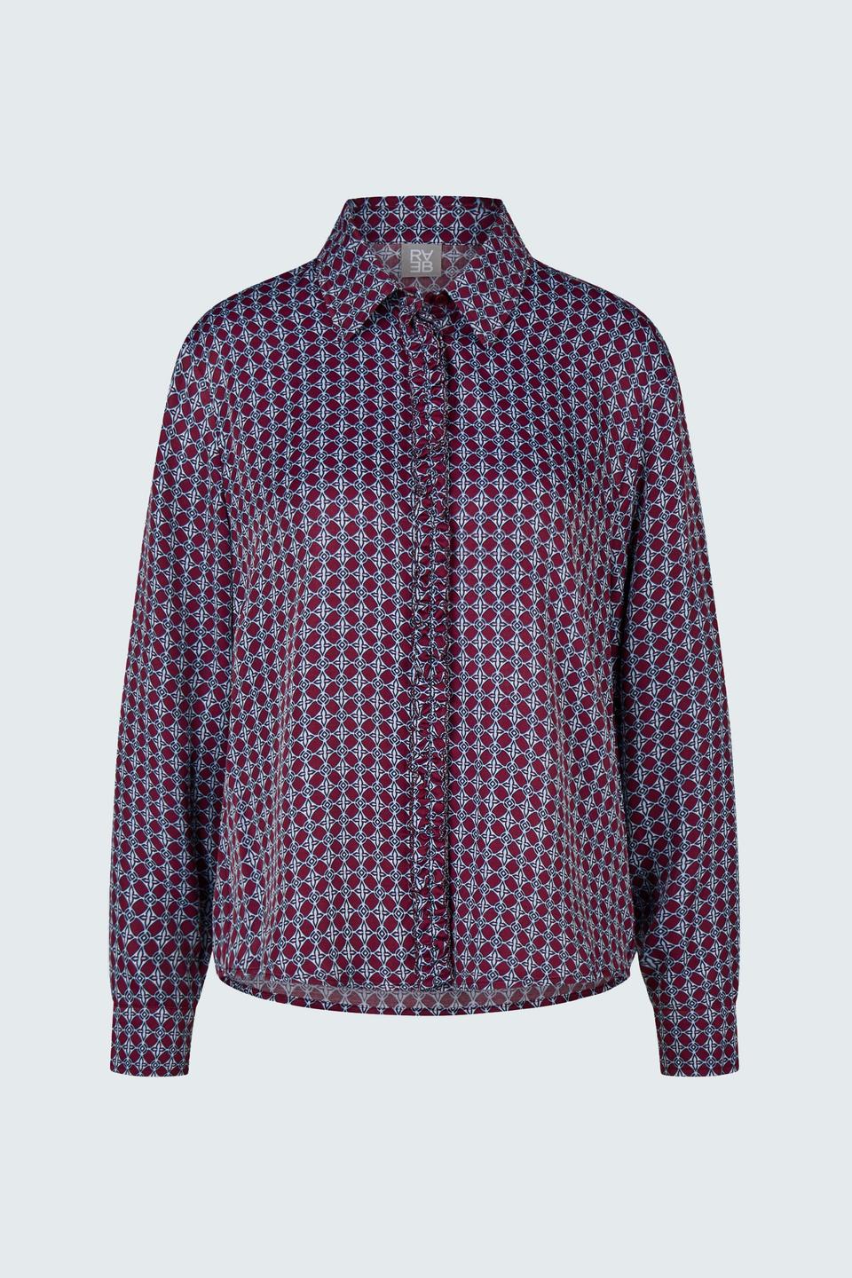Бордовая блуза с рюшами Rabe collection