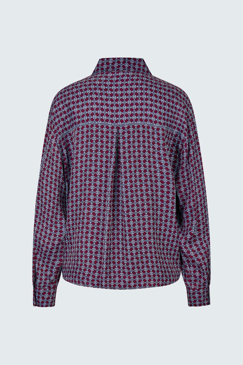 Бордовая блуза с рюшами Rabe collection