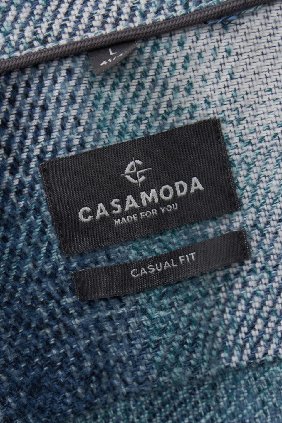 Рубашка в клетку Casa Moda сине-бирюзового цвета