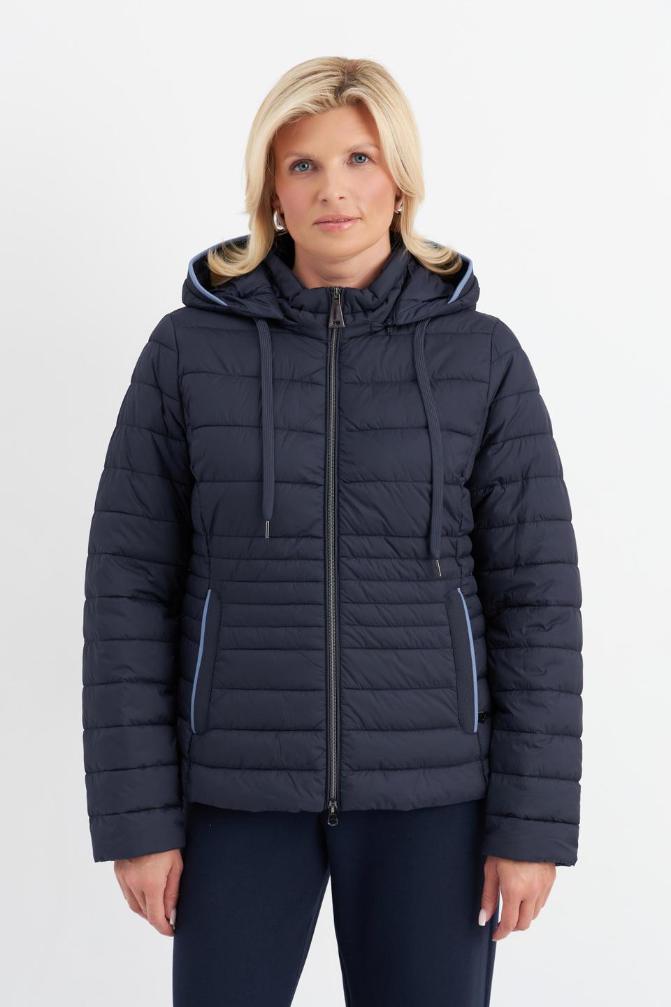 Тёмно-синяя стеганая куртка Betty Barclay outdoor с капюшоном