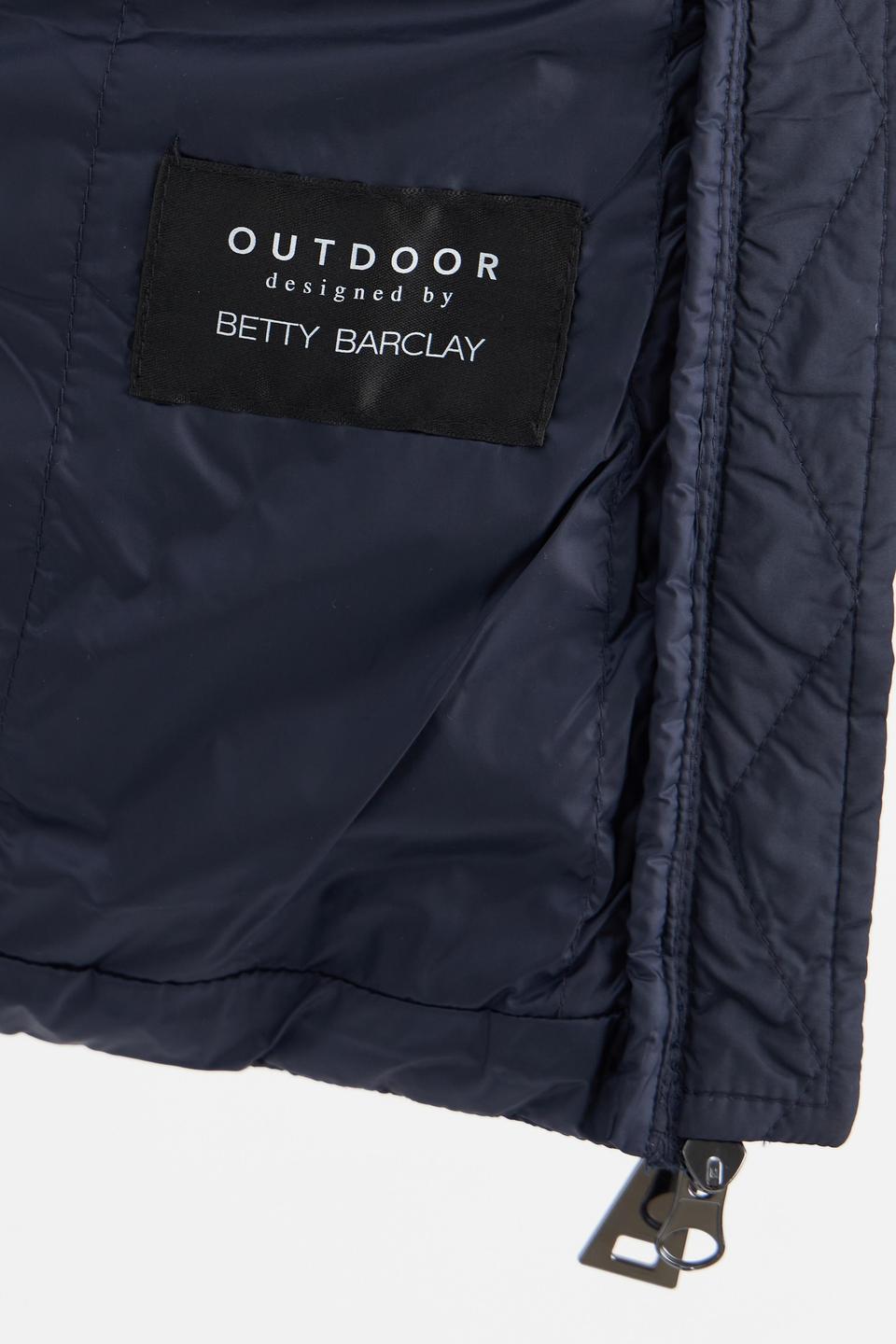 Тёмно-синяя стеганая куртка Betty Barclay outdoor с капюшоном