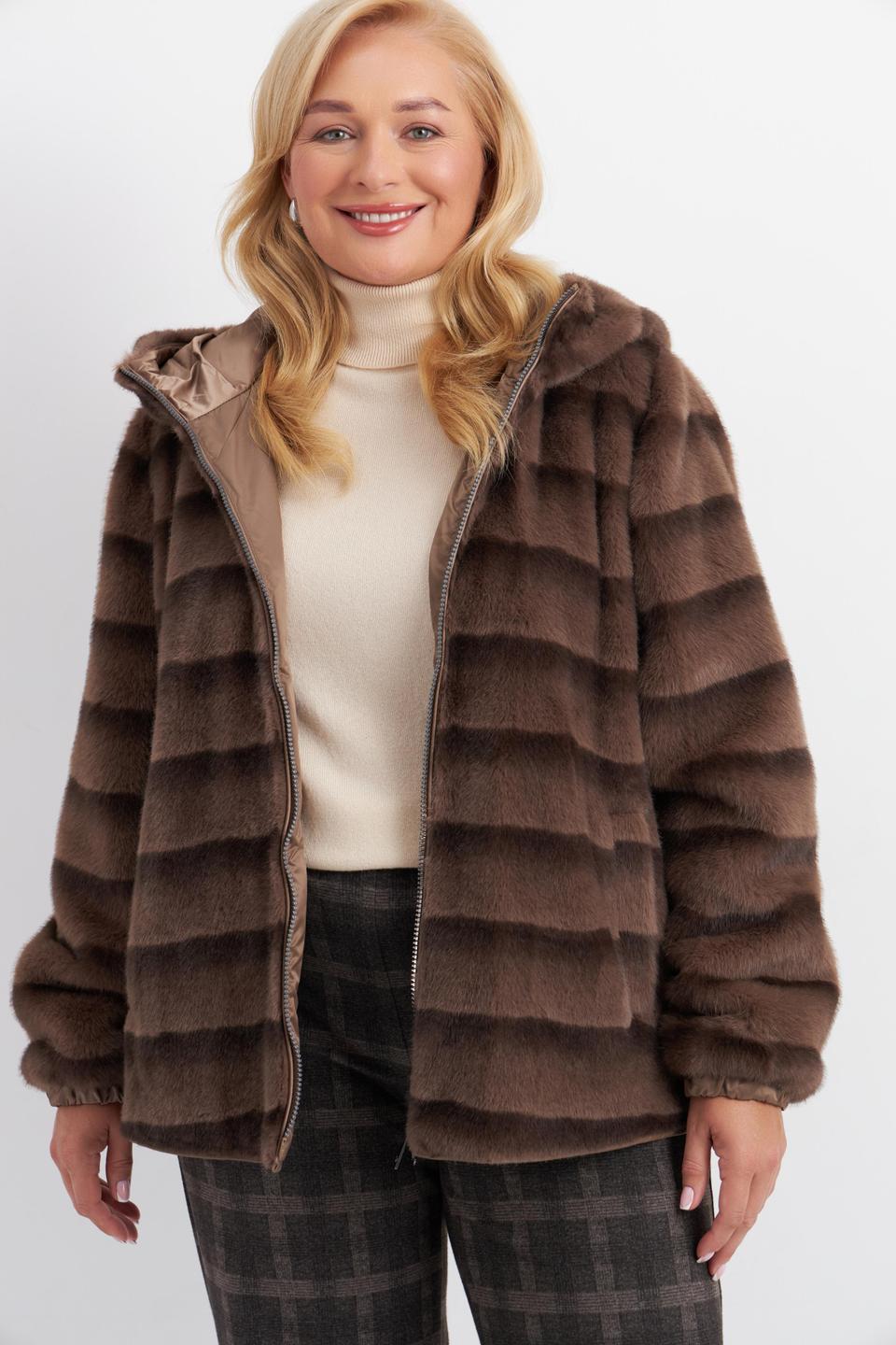 Коричневая куртка из искусственного меха Betty Barclay outdoor