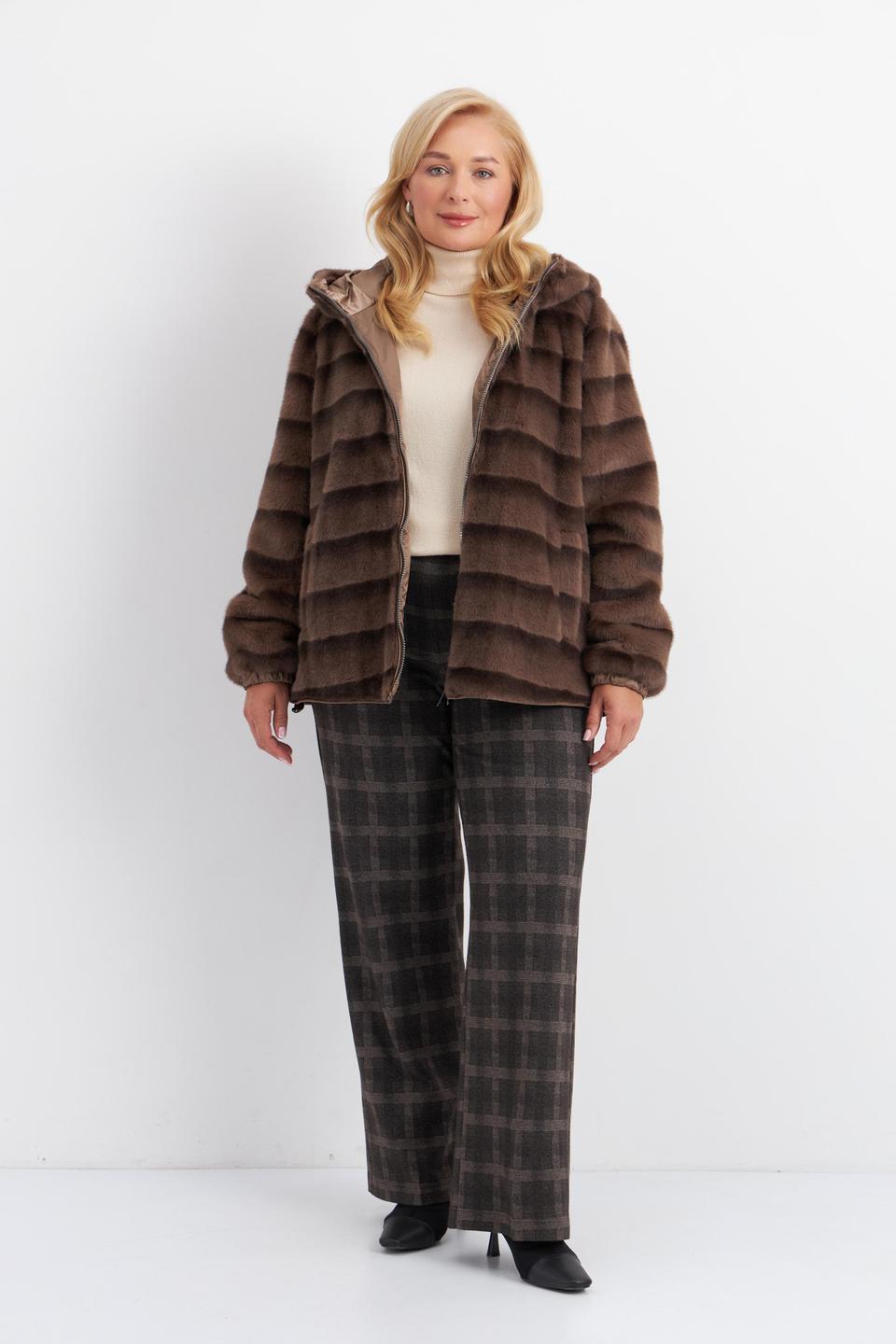 Коричневая куртка из искусственного меха Betty Barclay outdoor