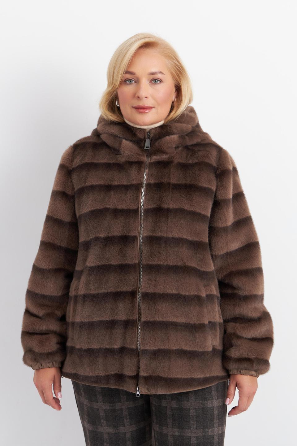 Коричневая куртка из искусственного меха Betty Barclay outdoor