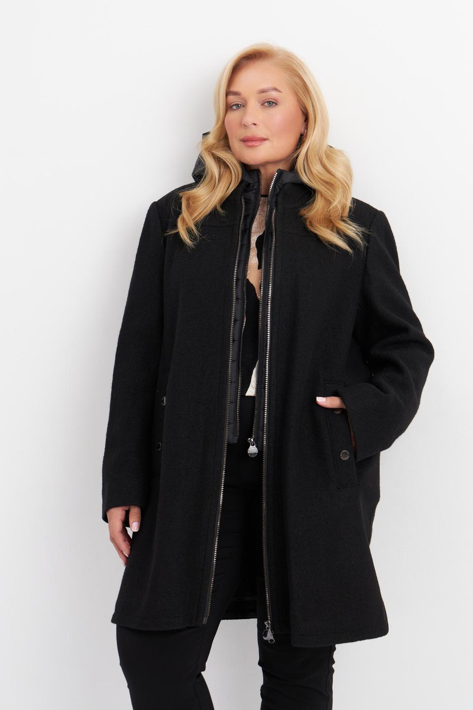 Черное пальто с капюшоном Betty Barclay outdoor
