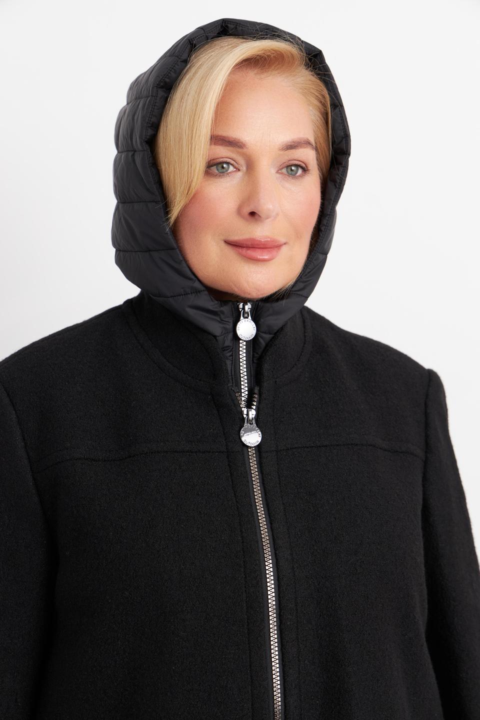 Черное пальто с капюшоном Betty Barclay outdoor