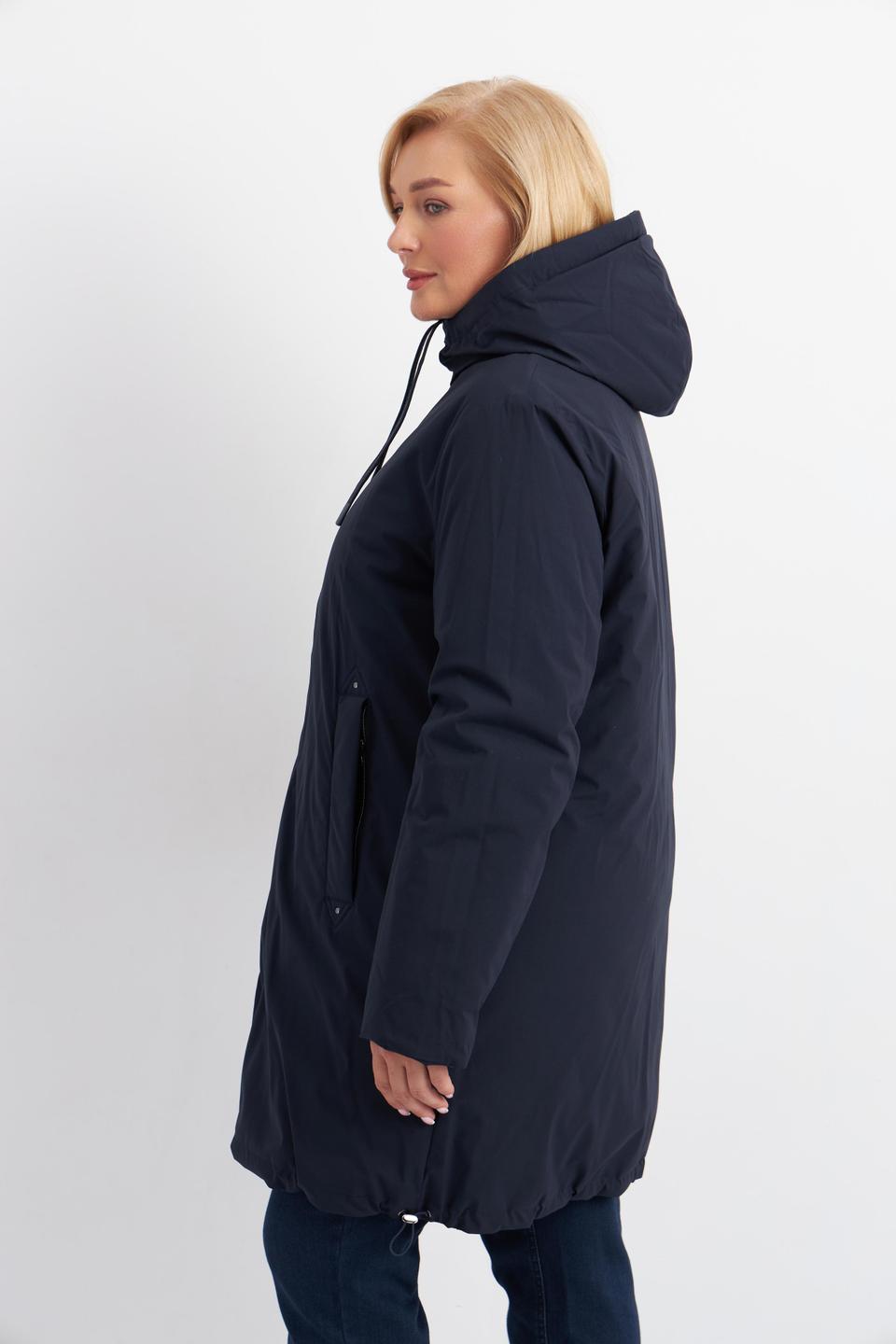 Тёмно-синее пальто Betty Barclay outdoor с простёжкой