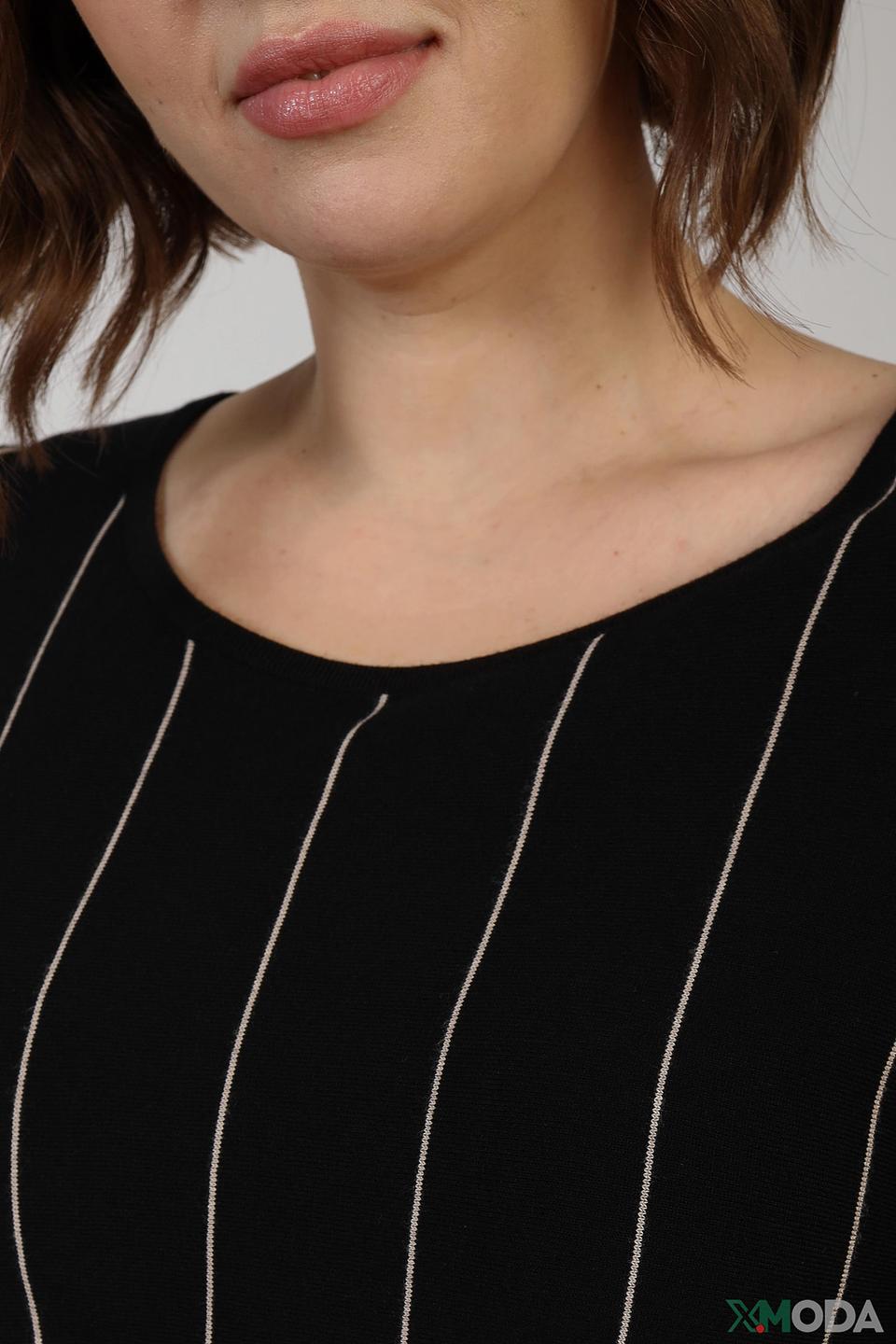 Пуловер Via Appia в полоску чёрный