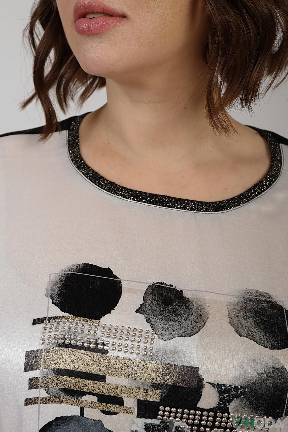 Футболка Thomas Rabe с принтом бежевая