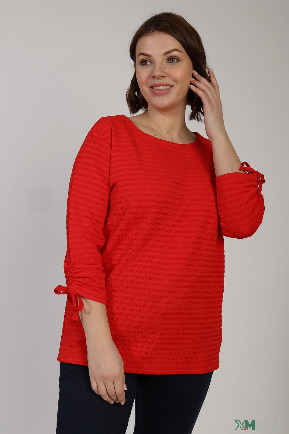 Пуловер Pezzo с рукавами-завязками красный