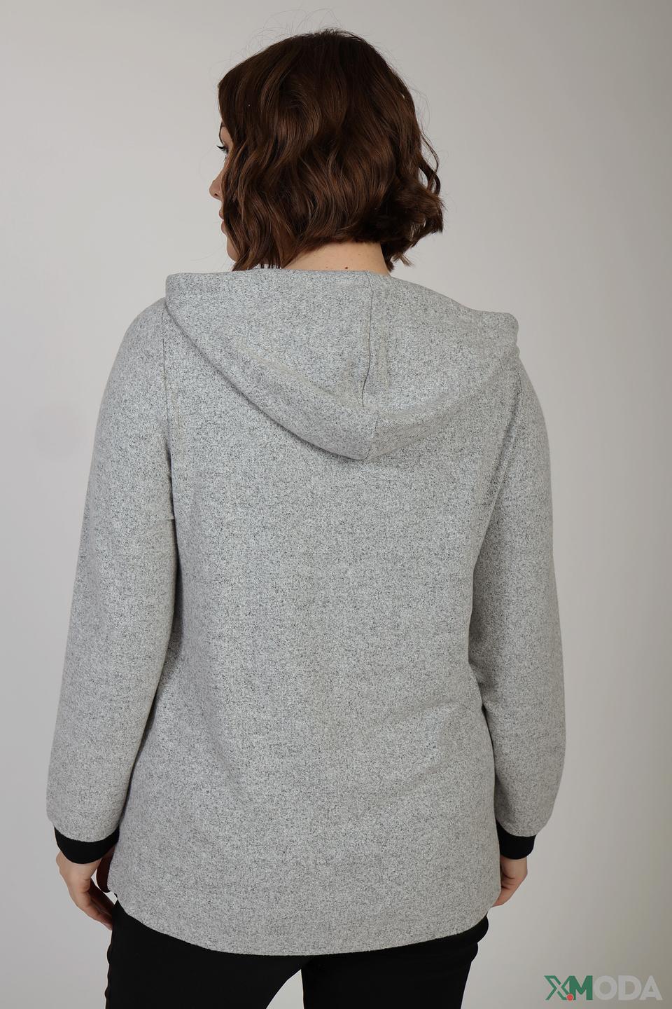 Пуловер Via Appia с капюшоном серый