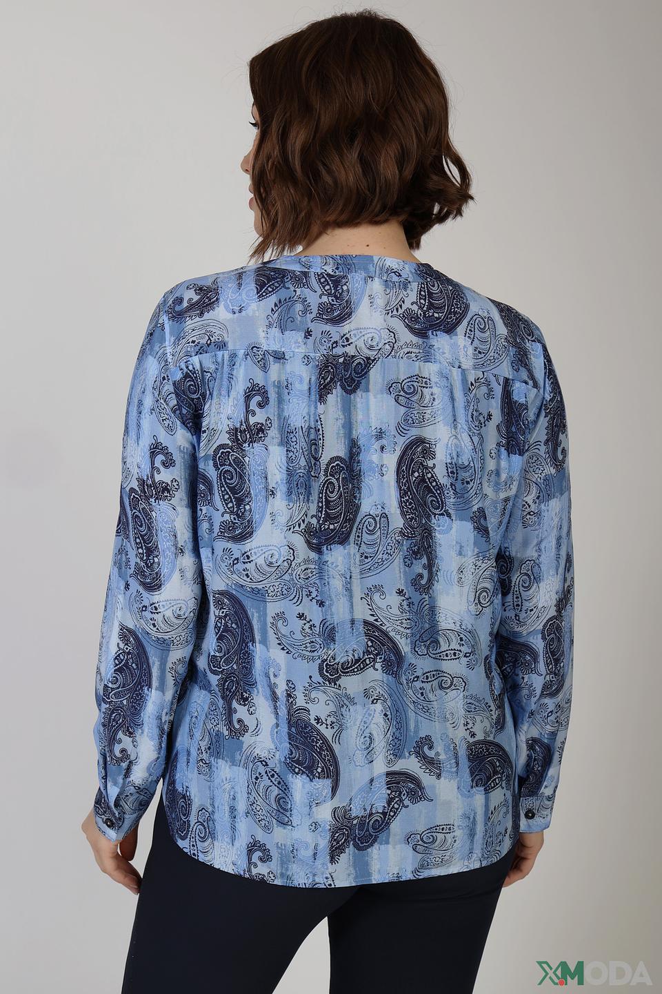 Блуза Thomas Rabe с пейсли голубой