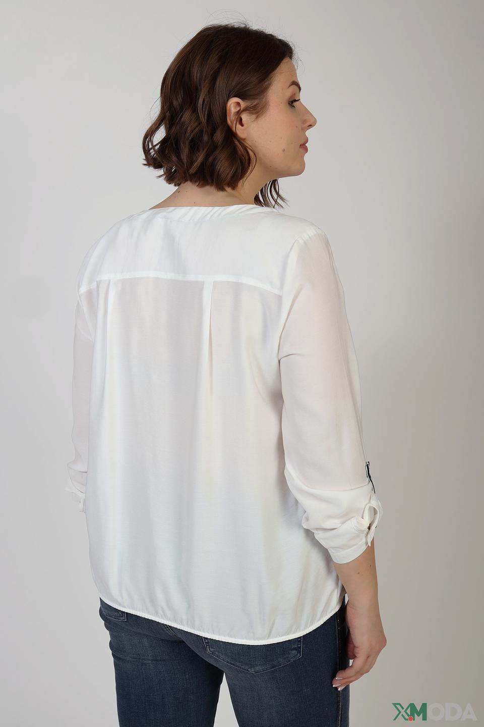 Блуза Frapp с карманами и полосками