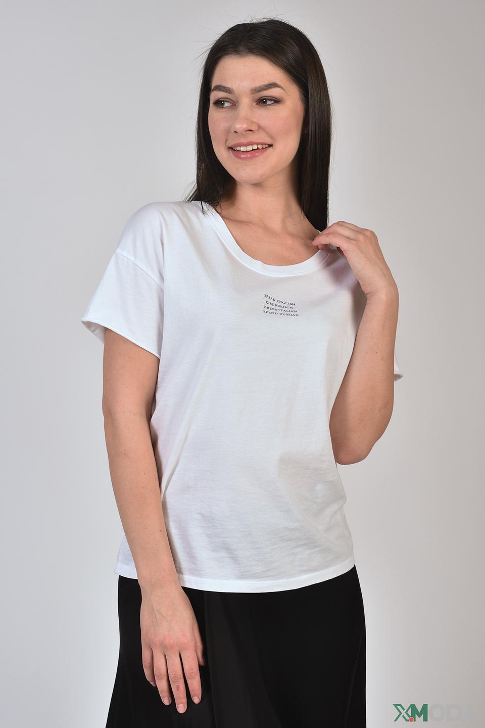 Футболка Set женская белая с принтом