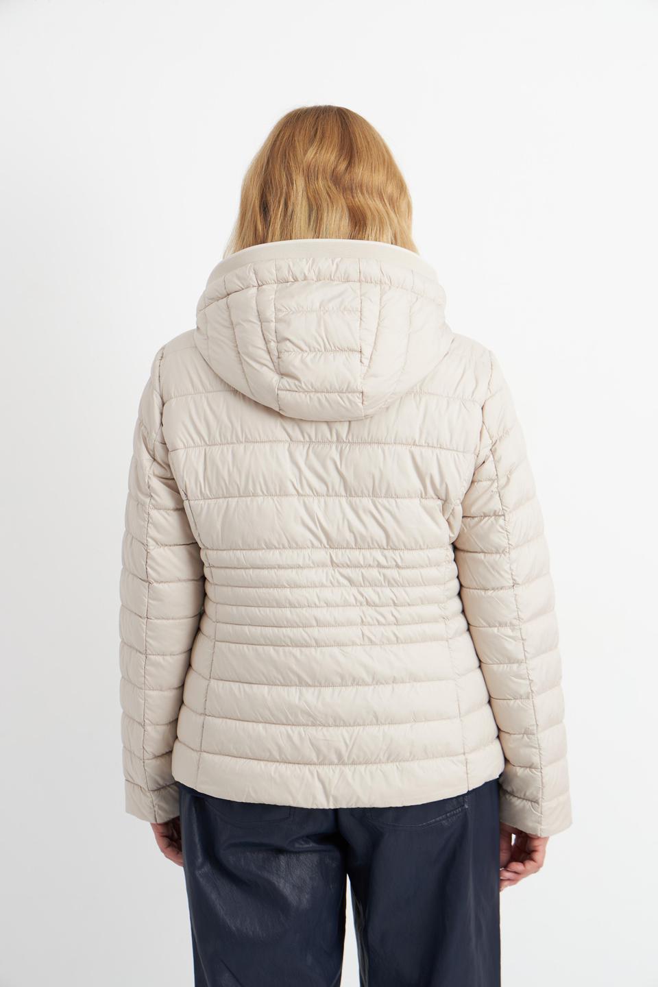 Бежевая стеганая куртка Betty Barclay outdoor с капюшоном