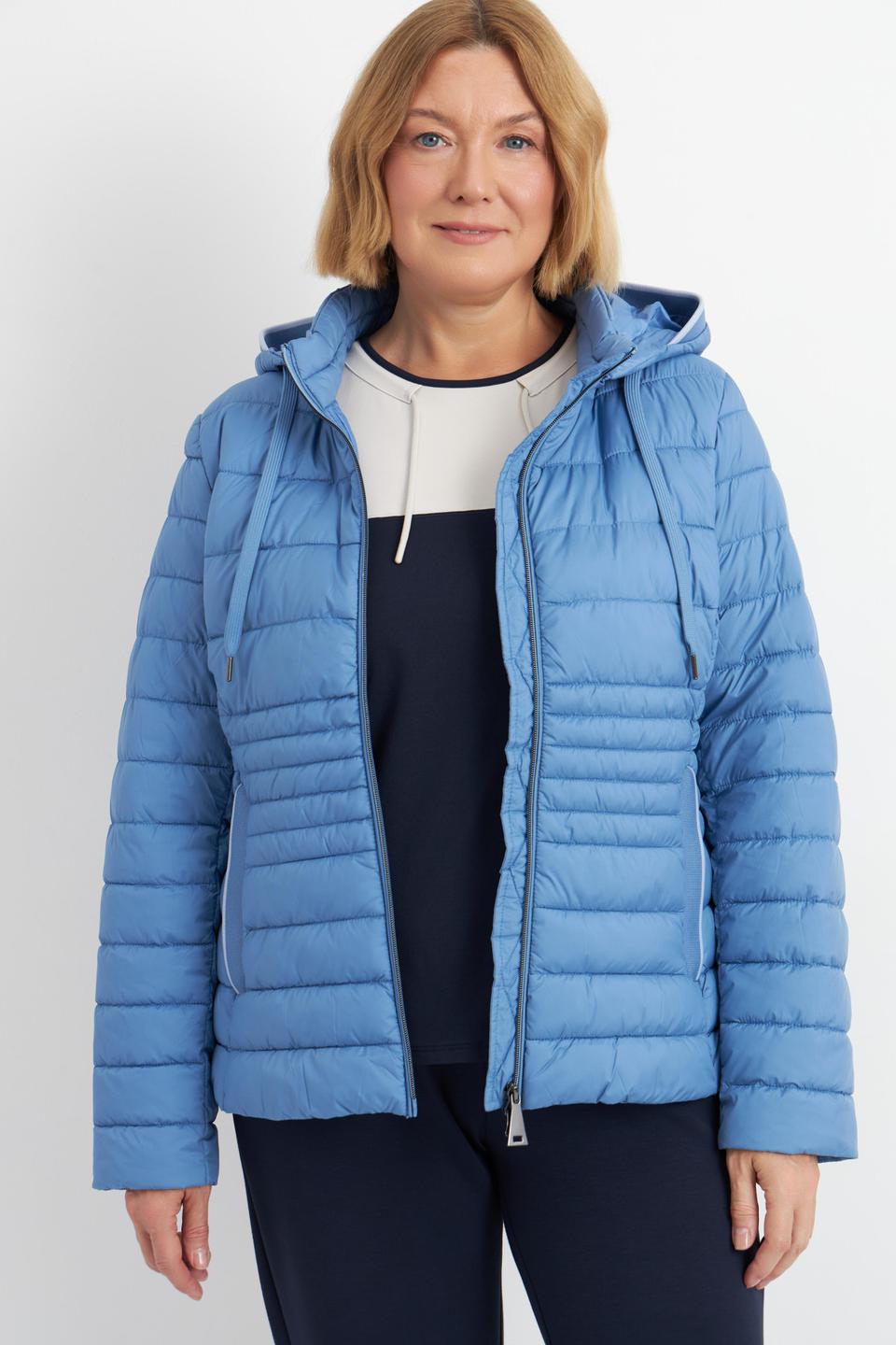 Голубая стеганая куртка с капюшоном Betty Barclay outdoor