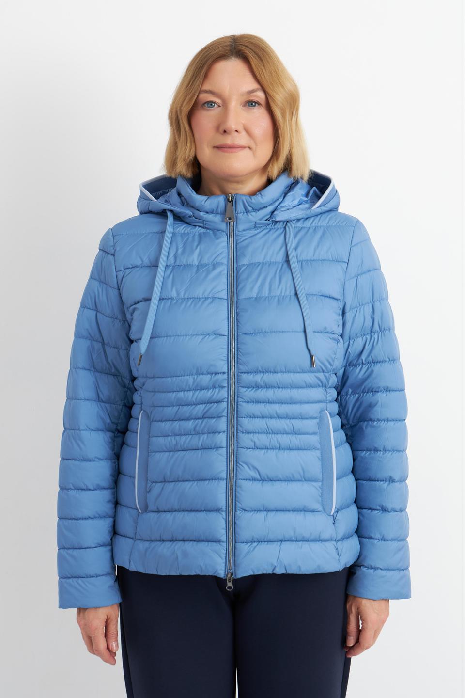 Голубая стеганая куртка с капюшоном Betty Barclay outdoor