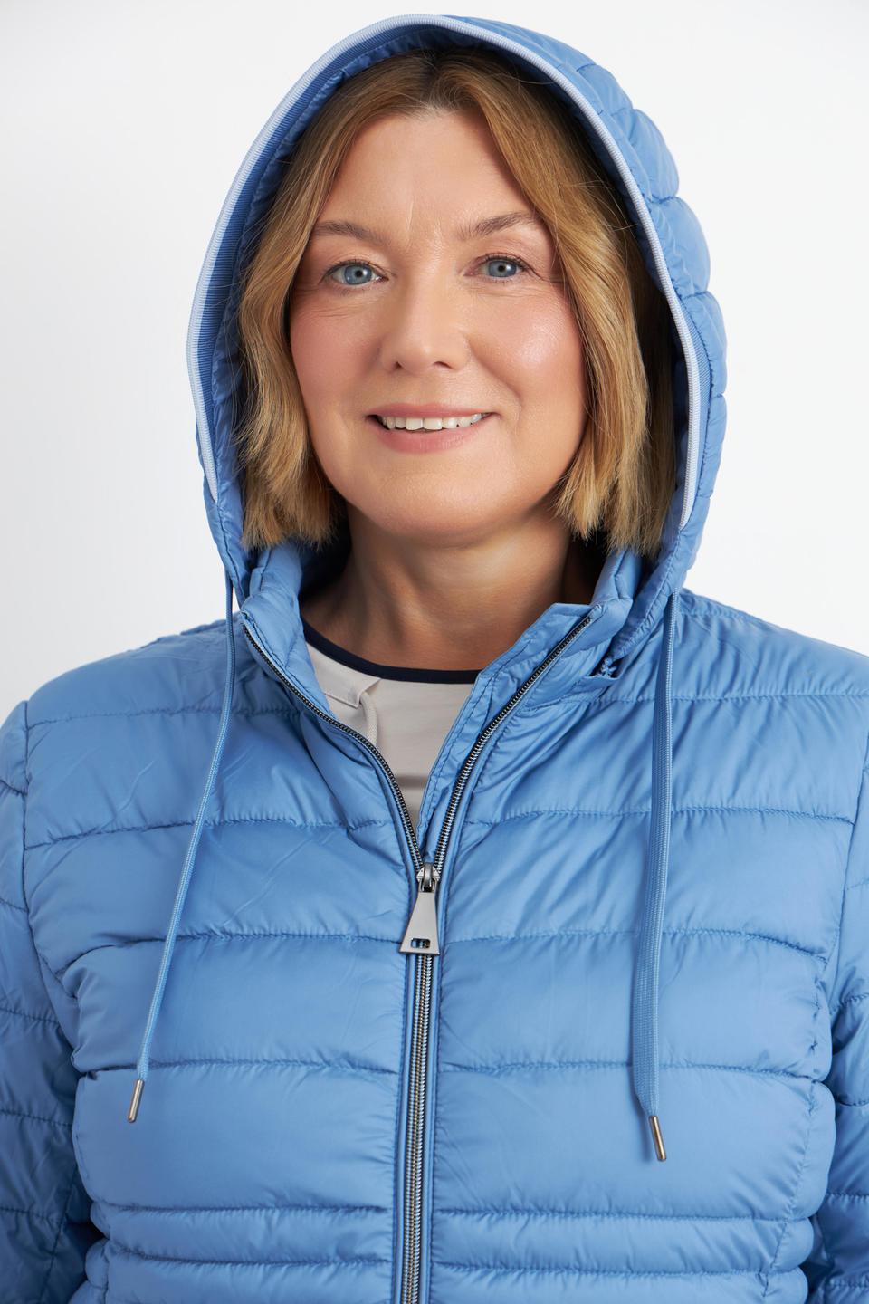 Голубая стеганая куртка с капюшоном Betty Barclay outdoor
