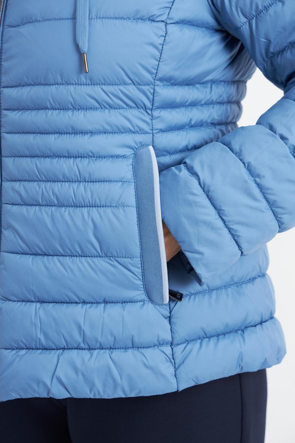 Голубая стеганая куртка с капюшоном Betty Barclay outdoor