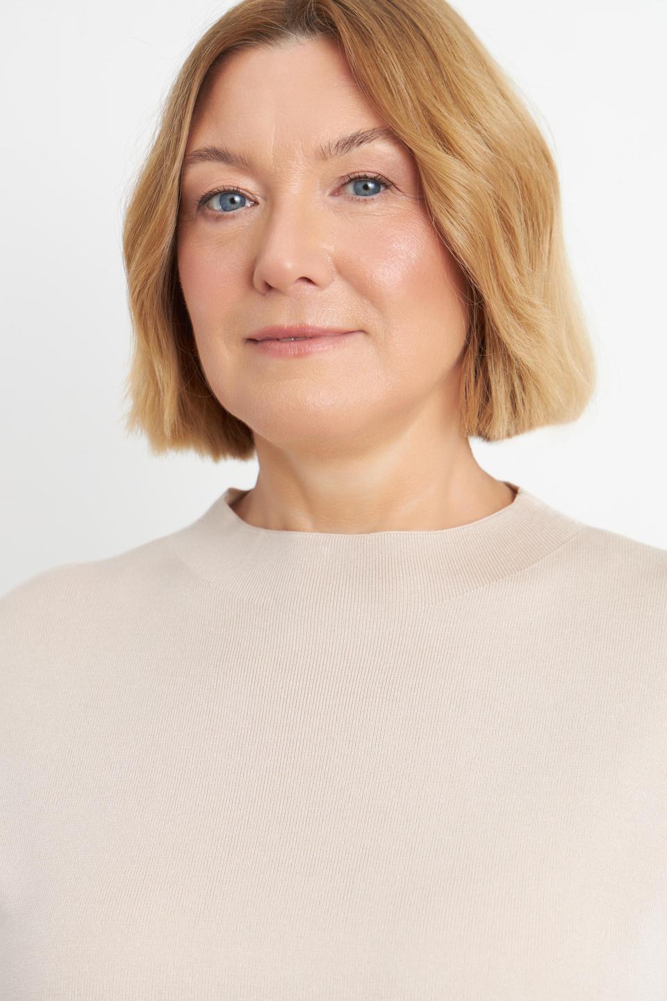 Бежевый пуловер Betty Barclay с узлом на подоле
