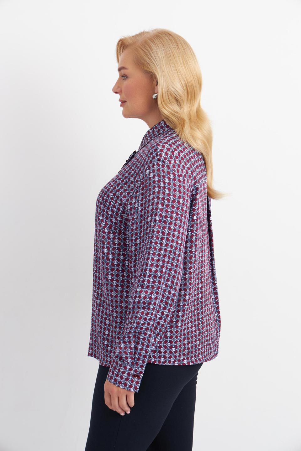 Бордовая блуза с рюшами Rabe collection