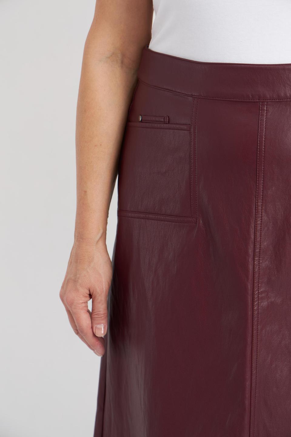 Бордовая юбка трапеция Rabe collection