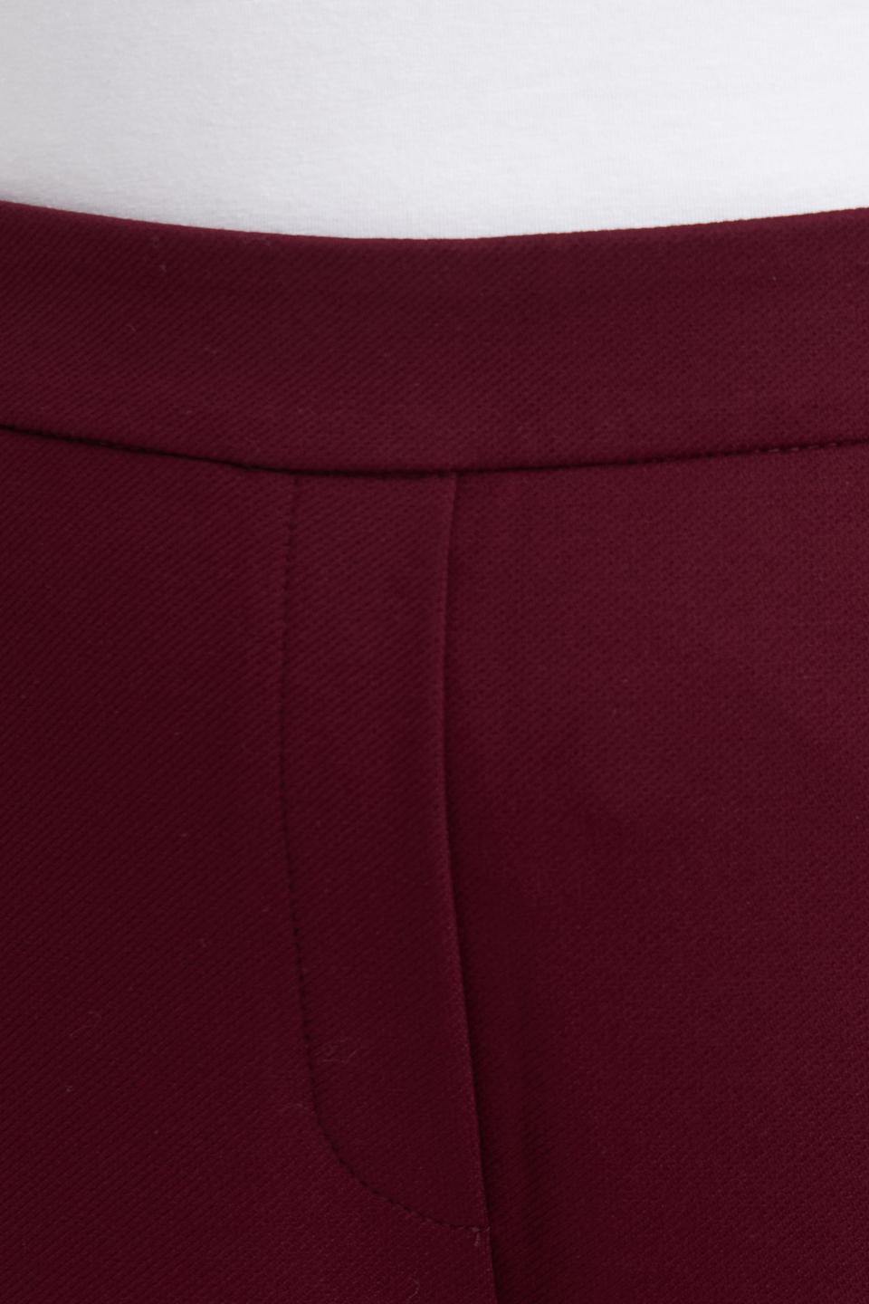 Бордовые брюки Rabe collection с широким поясом