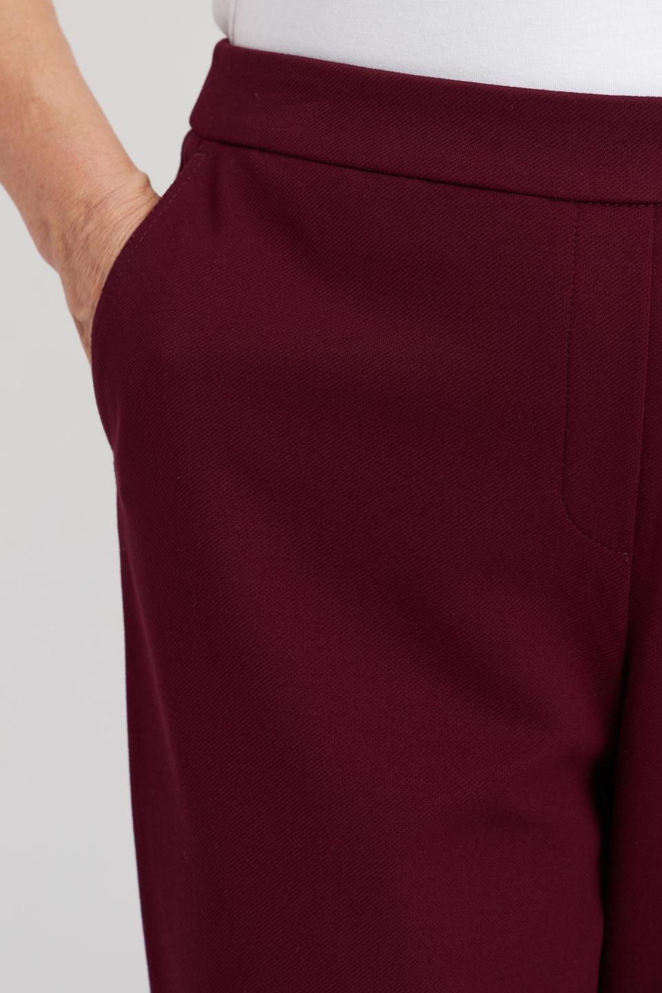 Бордовые брюки Rabe collection с широким поясом