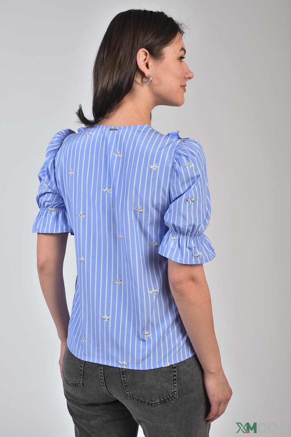 Блуза Liu-Jo Jeans в полоску голубая