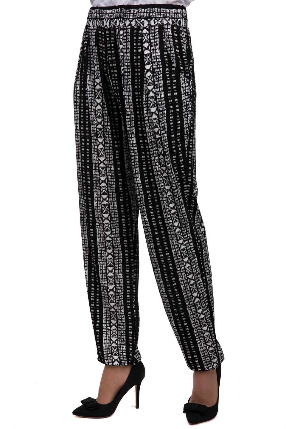 Брюки Via Appia с принтом чёрно-белый