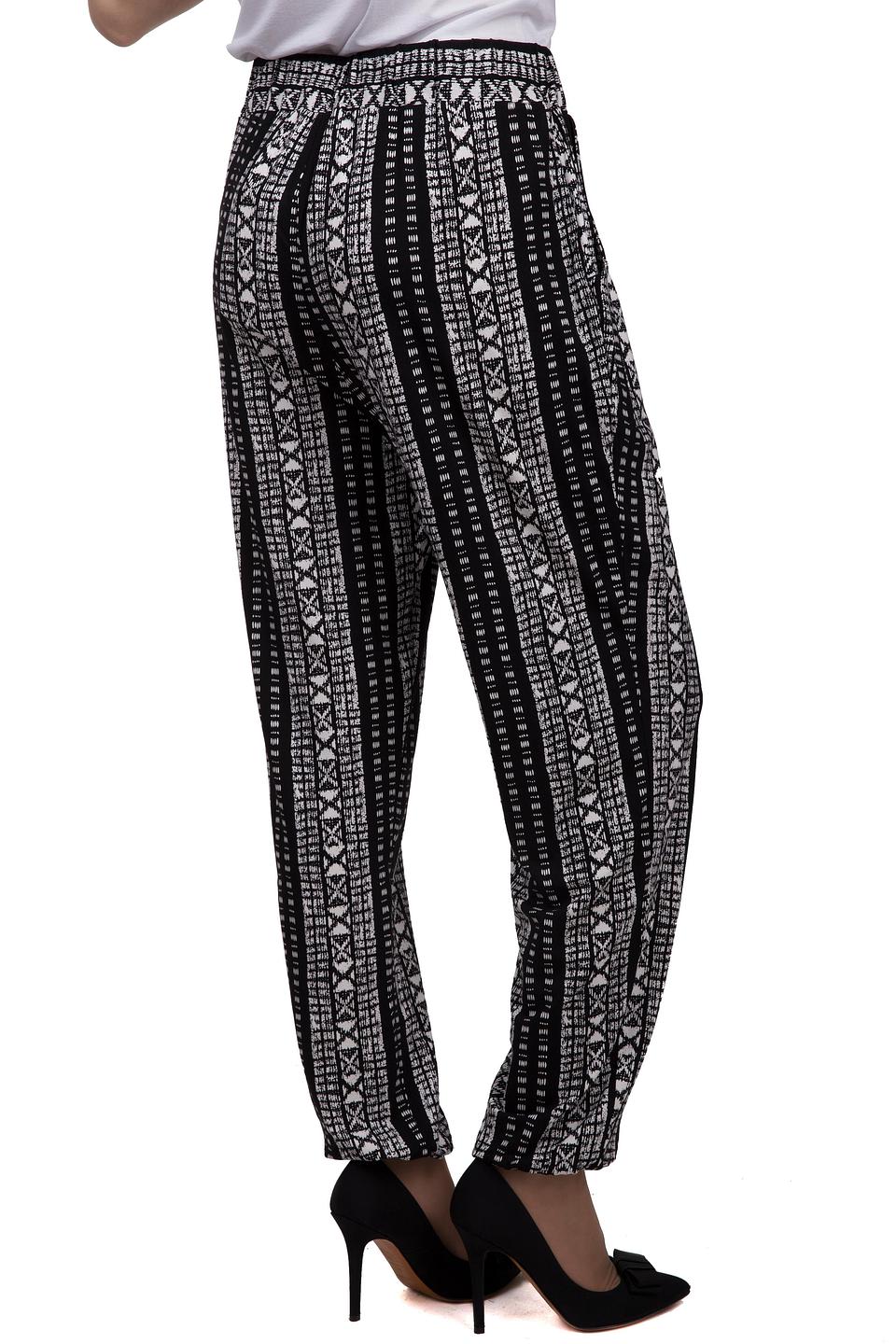 Брюки Via Appia с принтом чёрно-белый