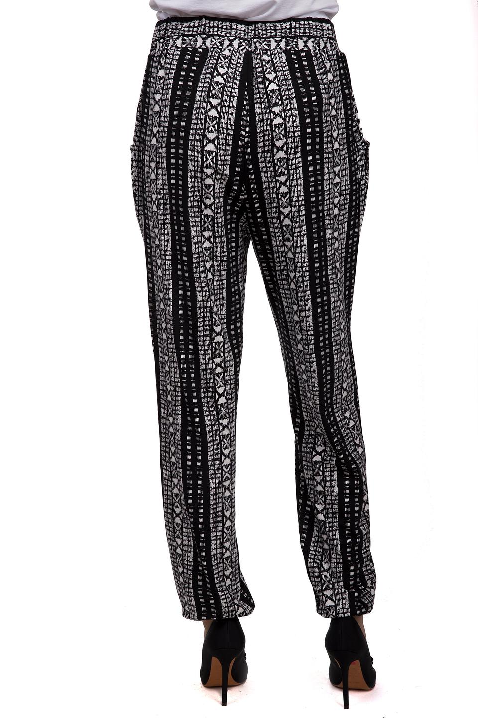 Брюки Via Appia с принтом чёрно-белый