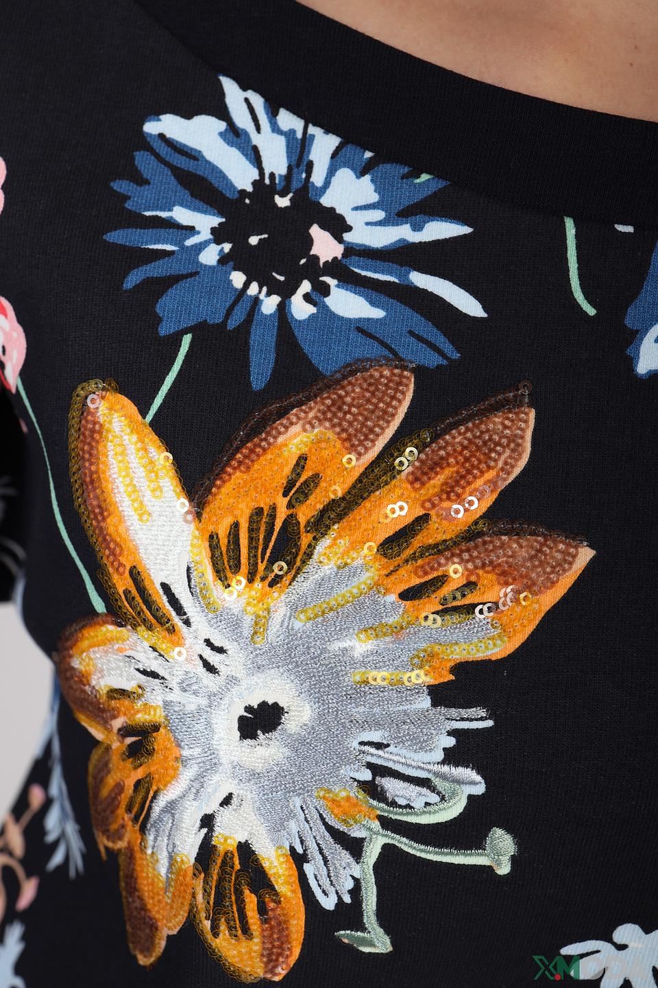 Джемпер Penny Black Grey с цветочным принтом