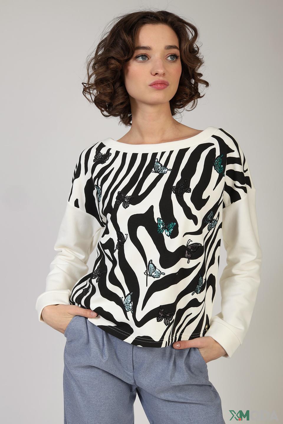 Джемпер Penny Black Grey с бабочками